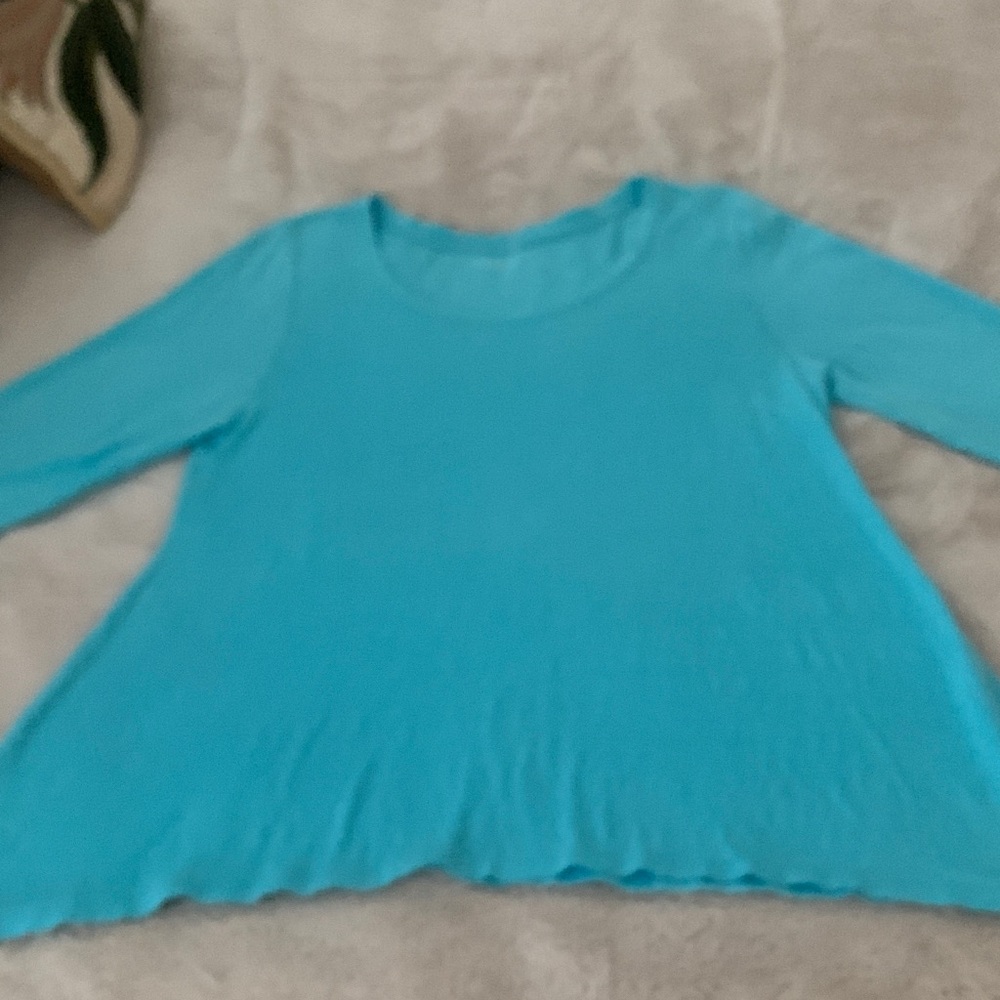 Eileen Fisher Turquoise Long Sleeve Top